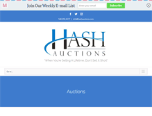 Tablet Screenshot of hashauctions.com